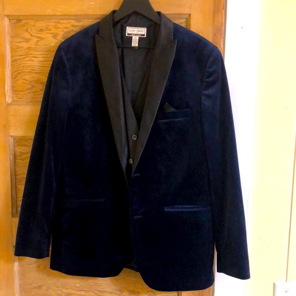 Navy Velvet Blazer